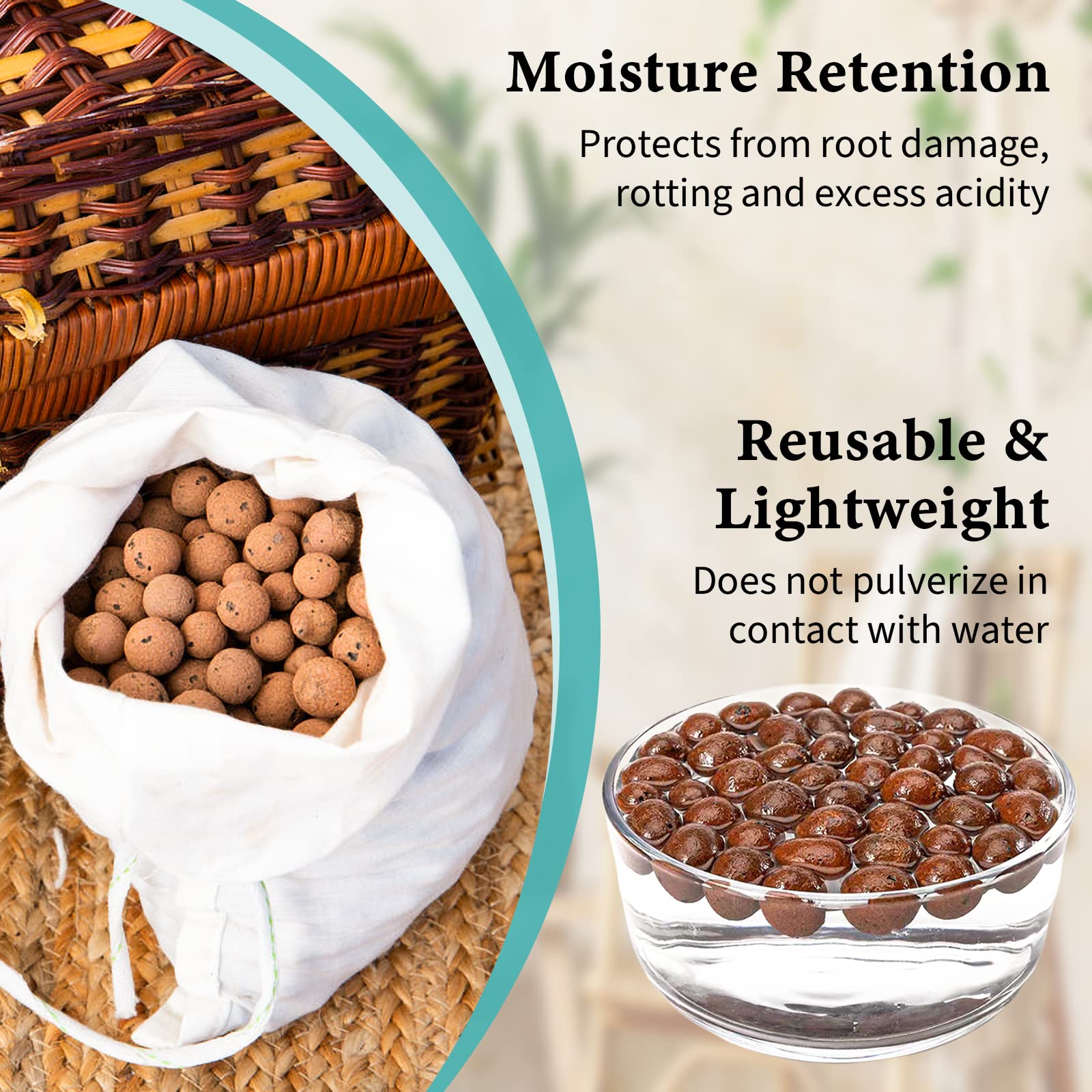 Legigo Leca pebbles used as orchid substrate to balance moisture and airflow.