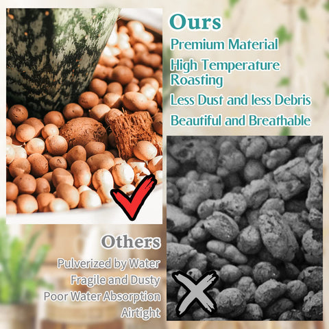 Legigo Leca pebbles in terrarium substrate for decorative and functional plant care.
