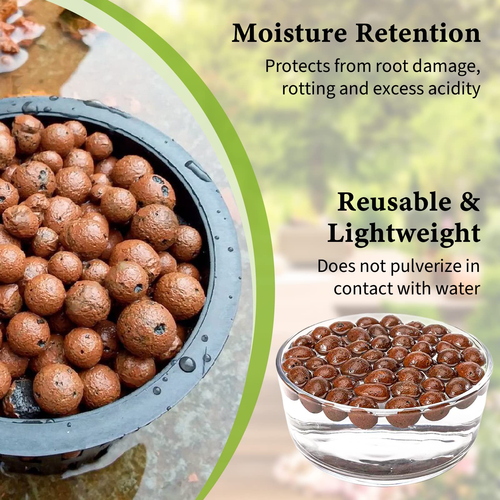 Legigo Leca pebbles deliver drainage and aeration for healthy roots.
