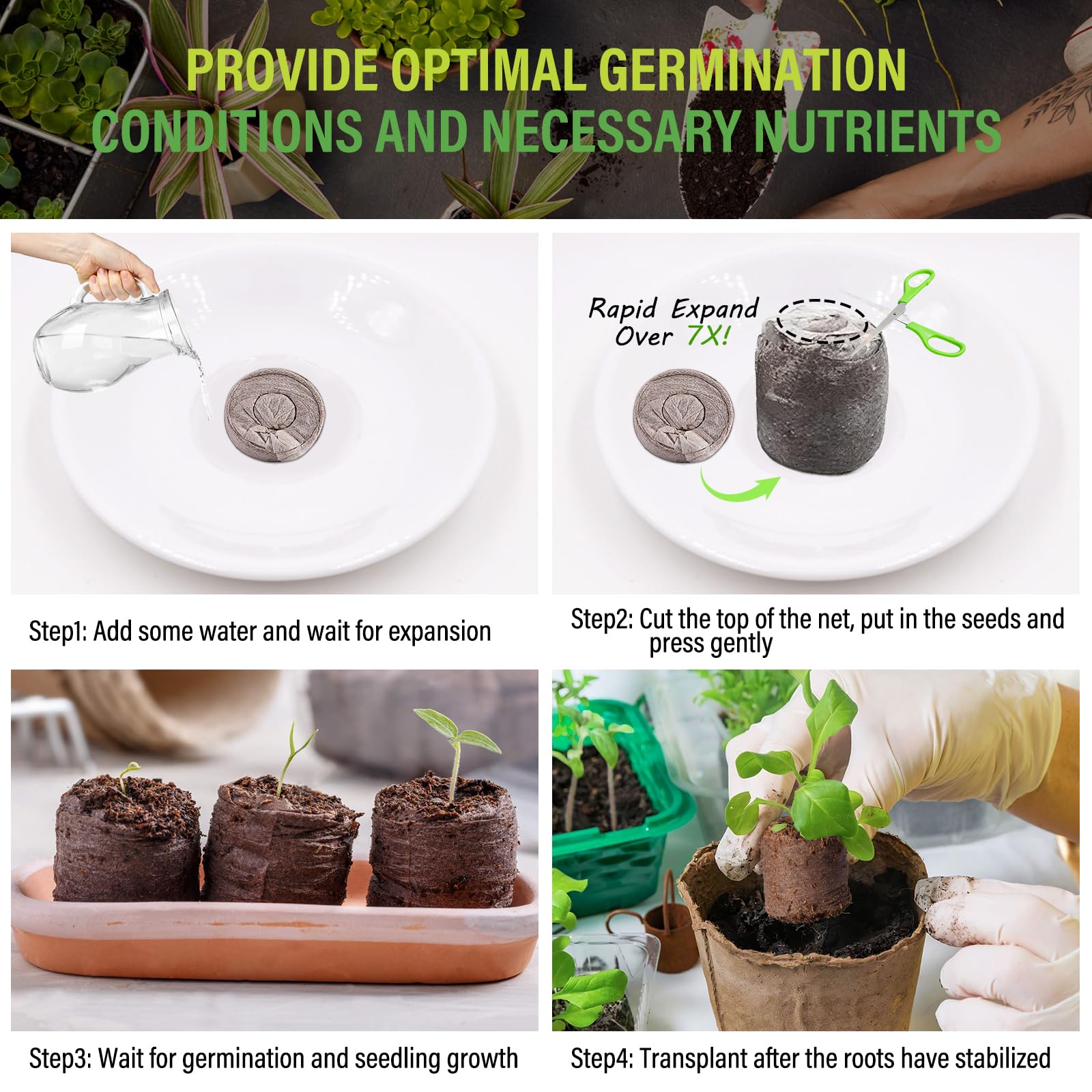 Legigo coco coir plugs retain moisture while allowing air to reach roots