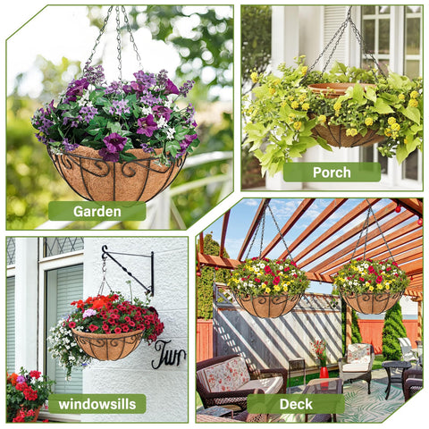Legigo multi-height display using three baskets for outdoor decor