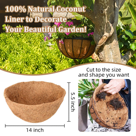 Legigo natural coir fiber basket liner close-up shows durable, moisture-retaining material
