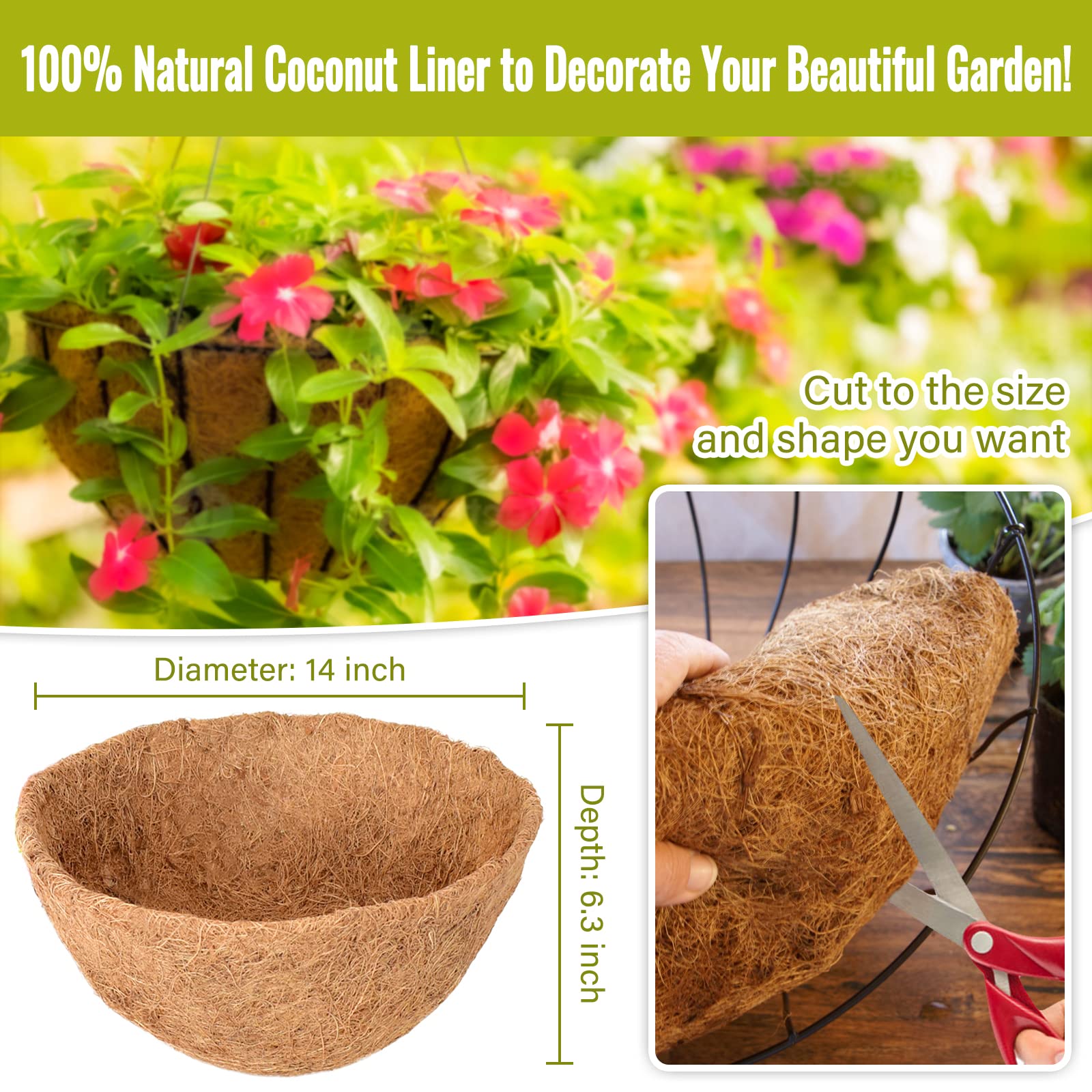 Legigo natural coir fiber liner boosts airflow for healthier roots.