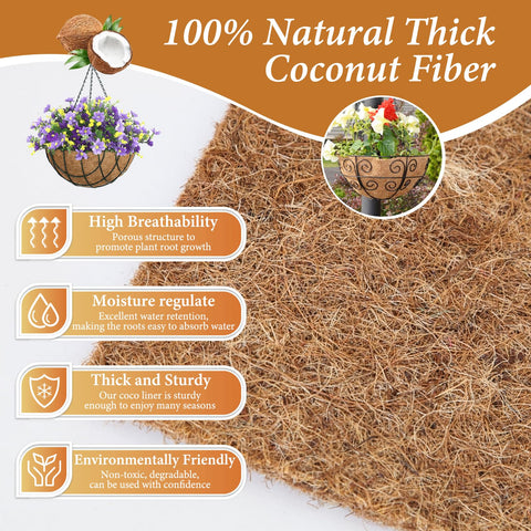 Legigo natural coir liner close-up emphasizes sturdy material.