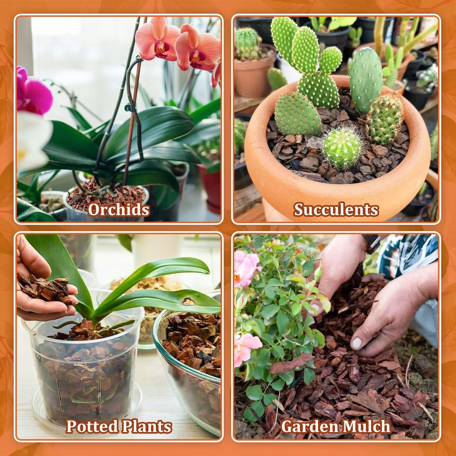Legigo orchid bark stores well and resists rotting for long-term use