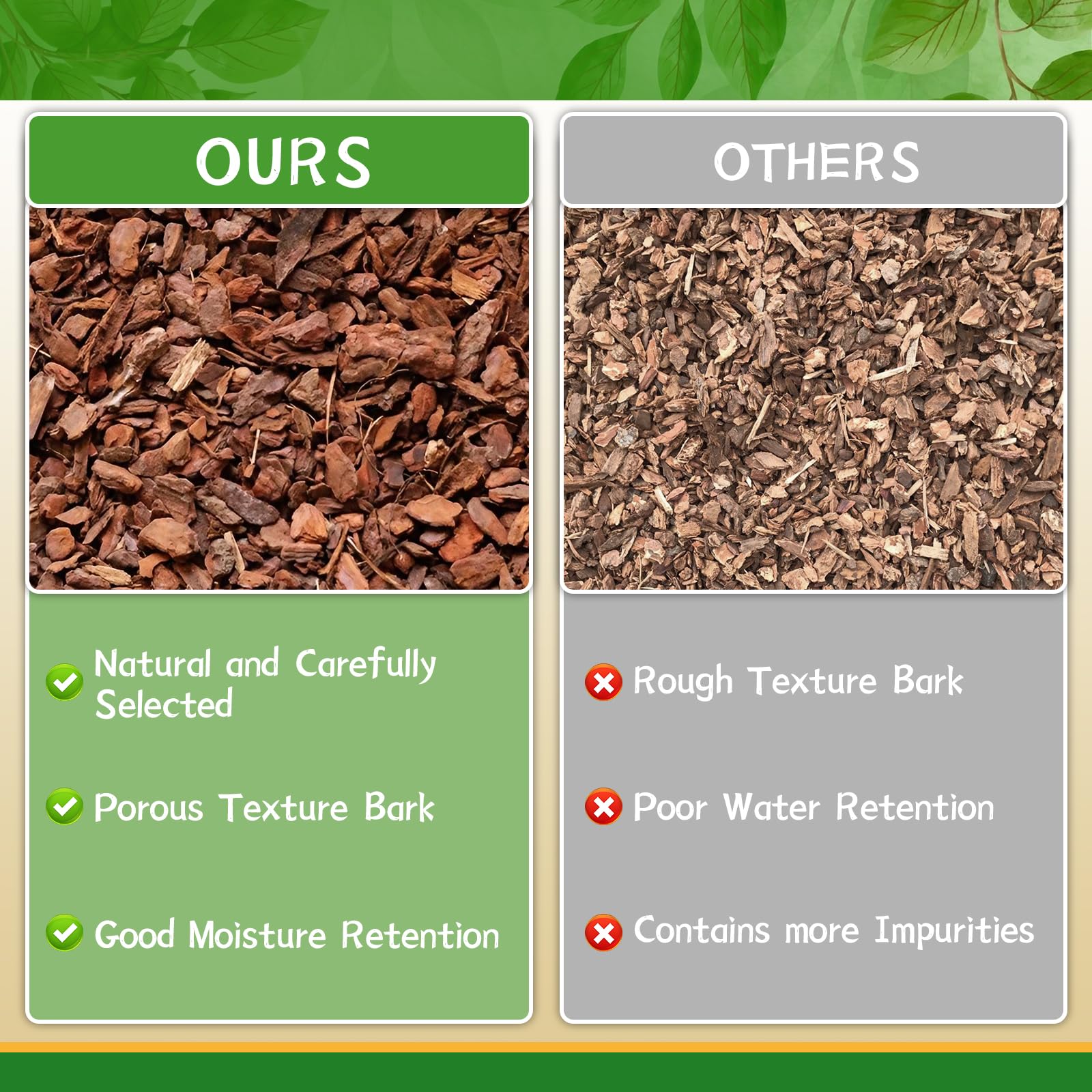 Legigo orchid bark potting mix base as a long-lasting substrate