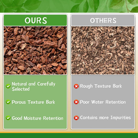 Legigo orchid bark being used to prepare a lightweight potting mix for epiphytic orchids.