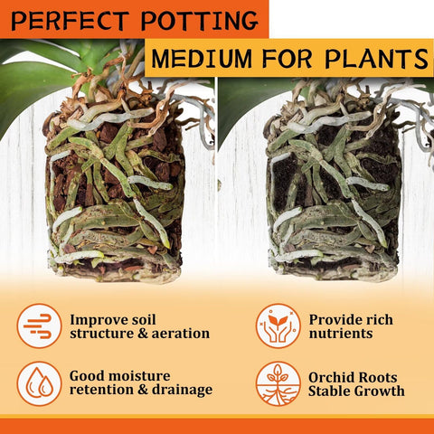 Legigo orchid bark increases water retention to reduce frequent watering