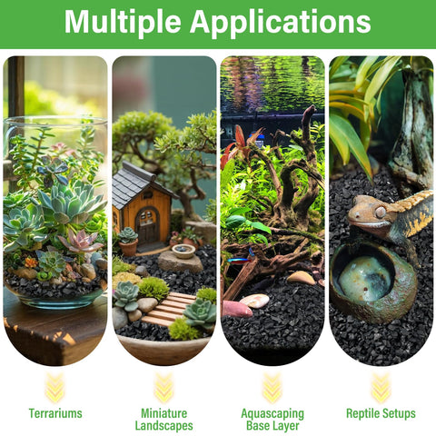 Legigo orchid epiphyte drainage charcoal aids orchid terrariums.