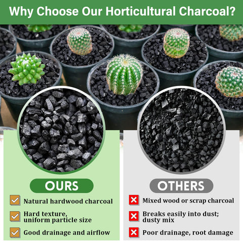 Legigo orchid soil charcoal improves drainage and air flow
