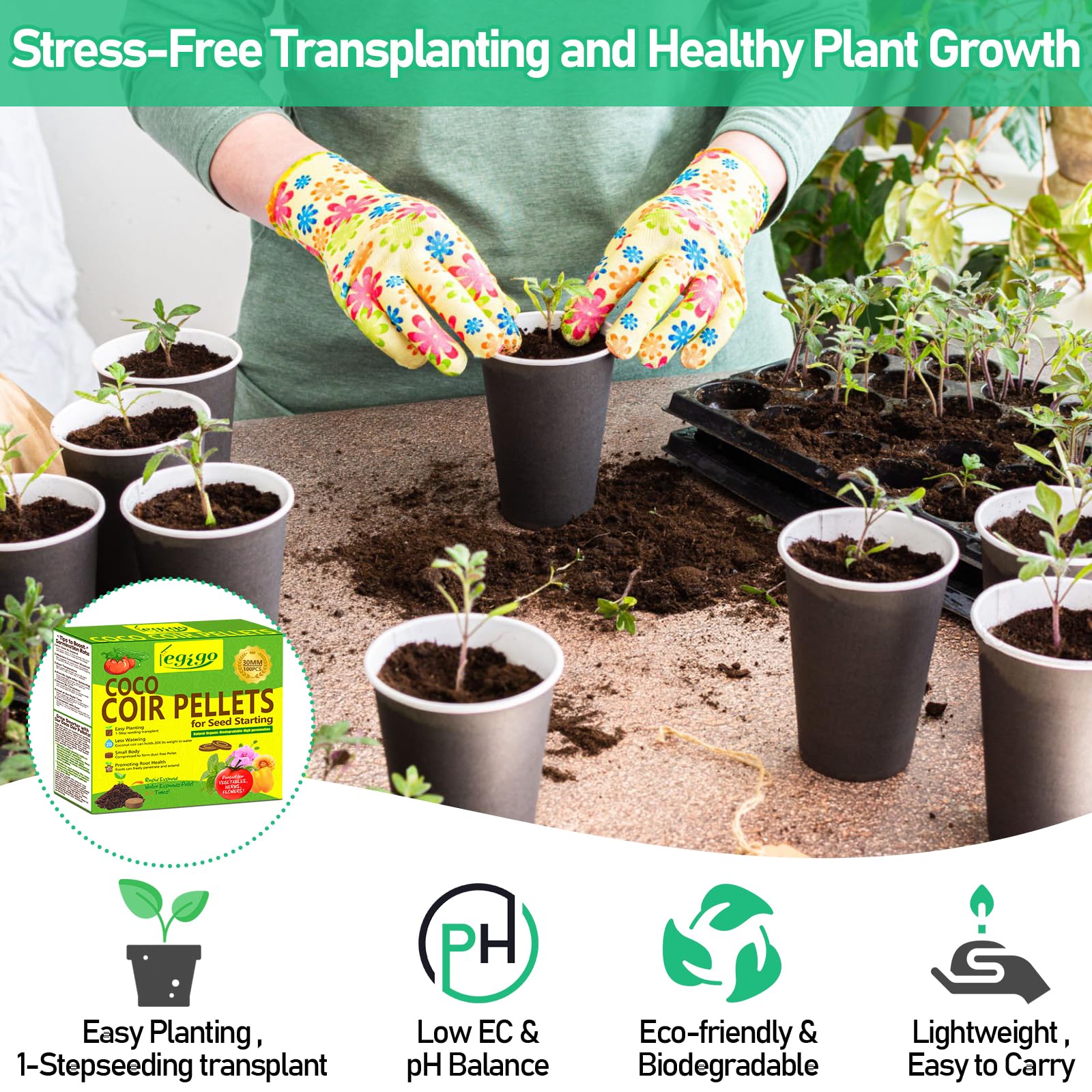 Legigo organic coconut coir medium with low EC and balanced pH