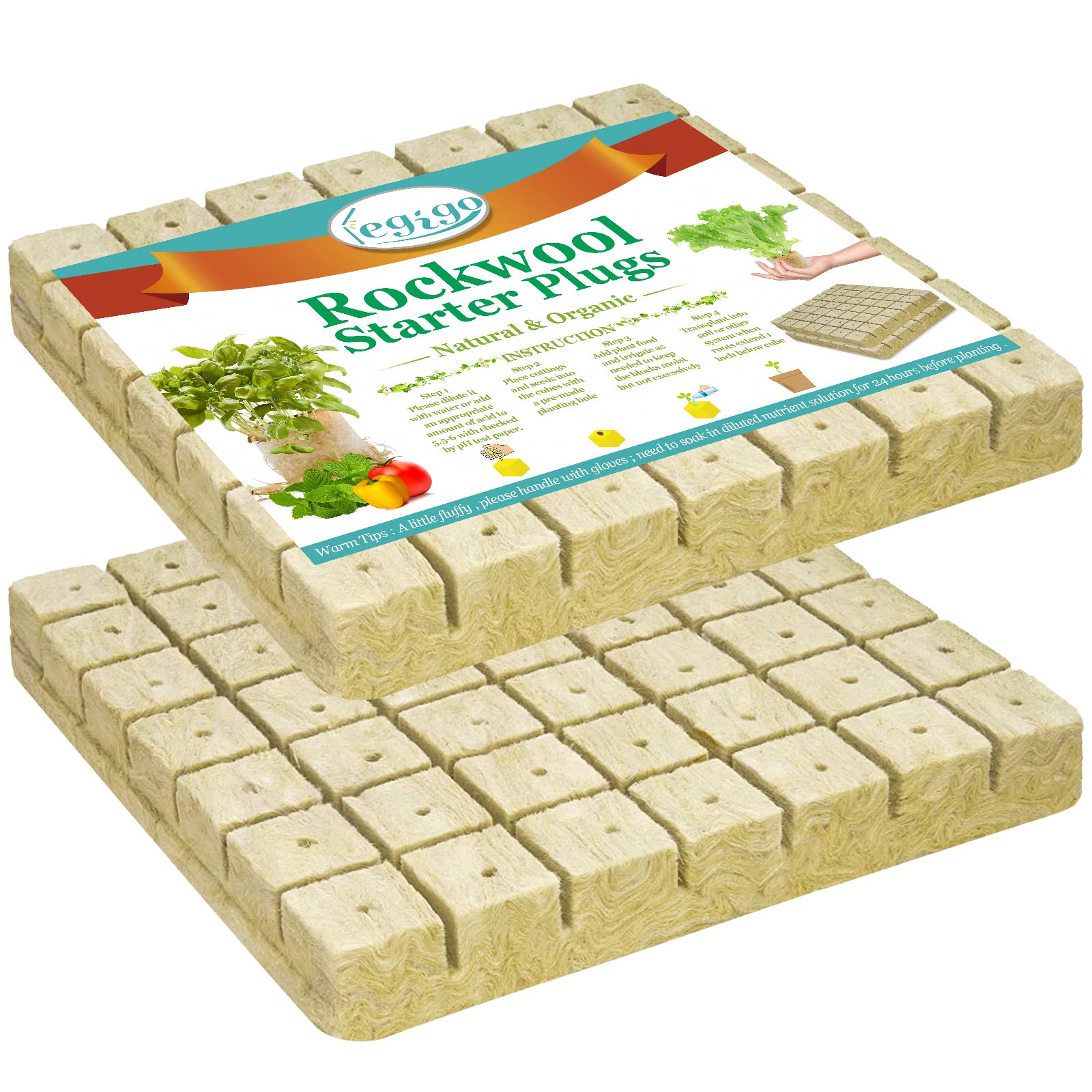 Legigo rockwool cubes in package, ready for reliable seed germination.