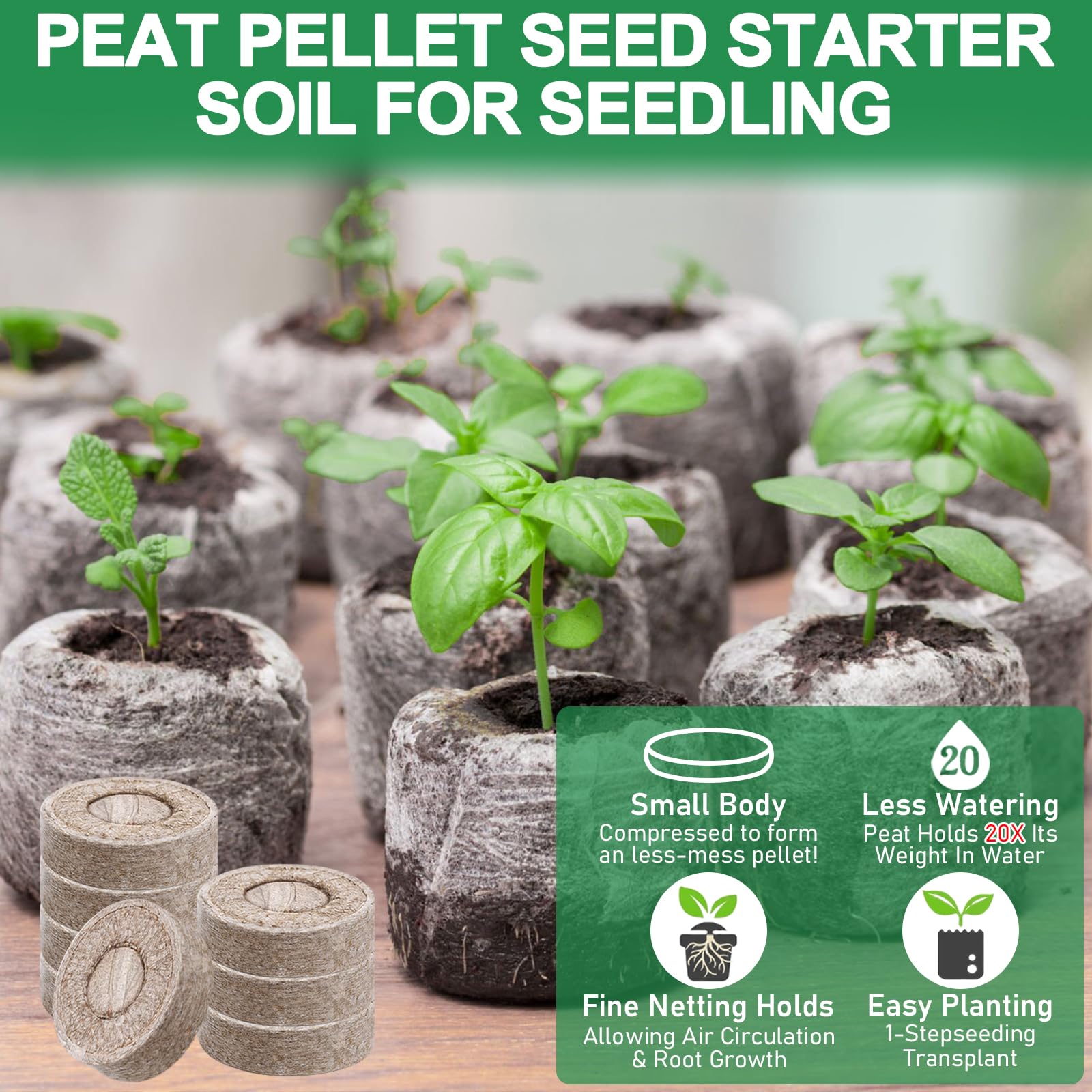 Legigo peat pellets fit 1020 trays for efficient propagation.