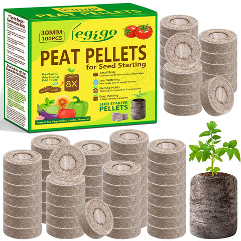 Legigo 30 mm peat pellets expand with water to form ready-to-plant seedling pots