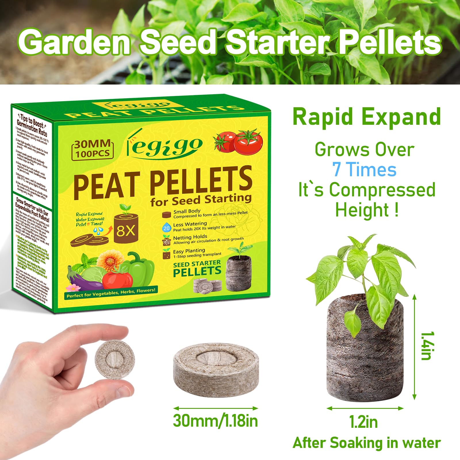Legigo seed starter pods provide breathability and easy root expansion for healthy seedlings