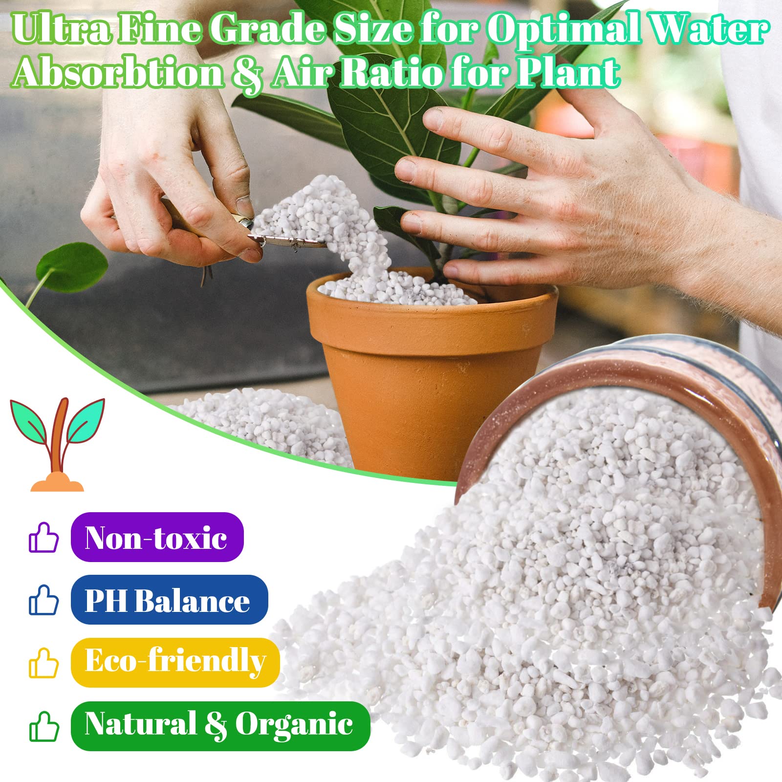 Legigo perlite enhances drainage and aeration, reducing soil compaction for robust root growth.