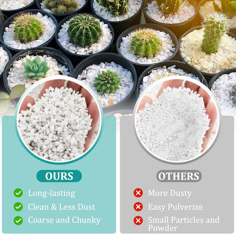 Legigo horticultural perlite improves drainage in indoor plant pots.