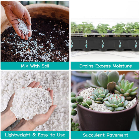 Legigo perlite for hydroponics and soil-less gardening enhances moisture movement.