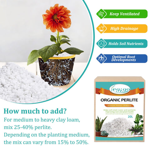 Legigo perlite suitable for hydroponics and soil-less gardening.