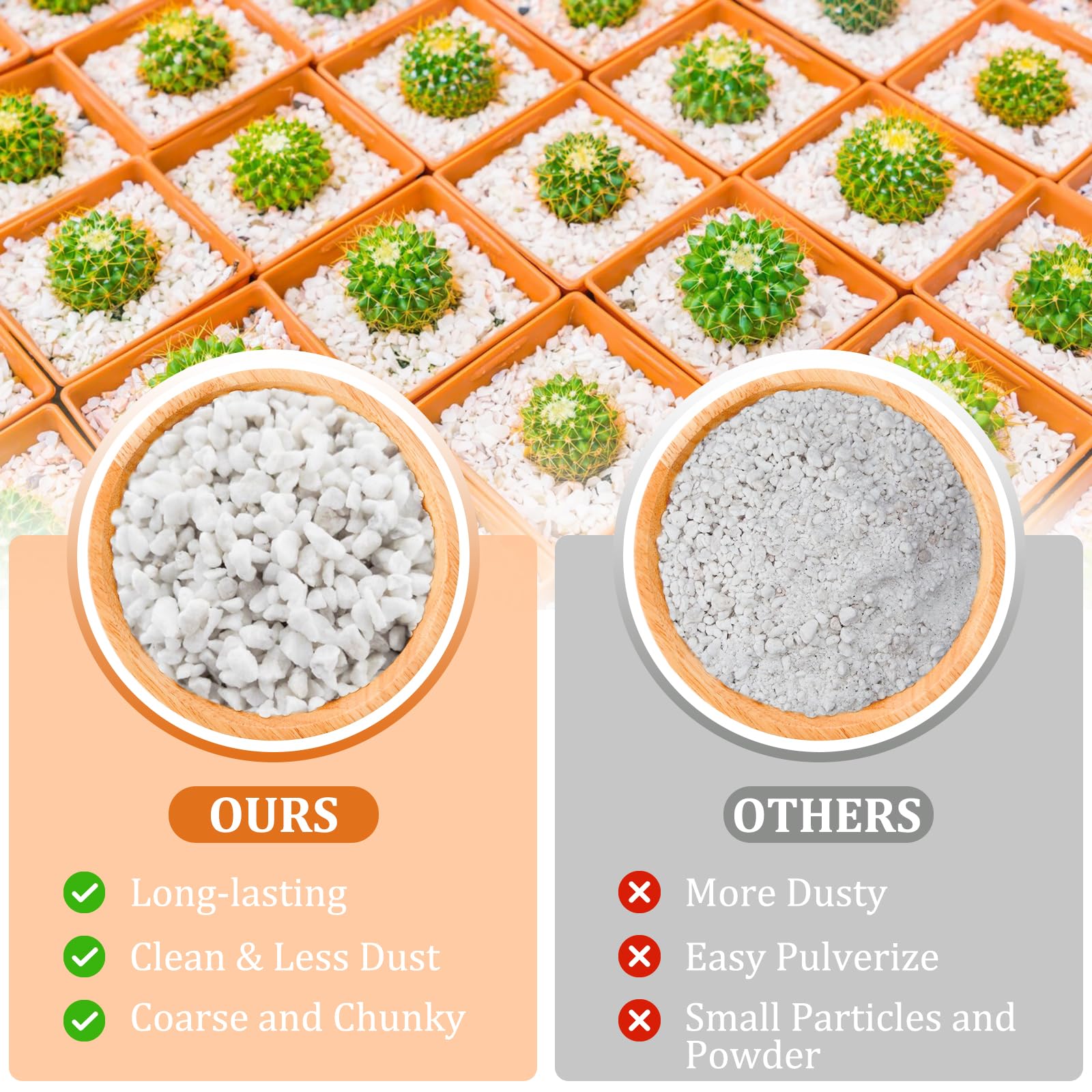 Legigo perlite mixed with potting soil for better aeration.