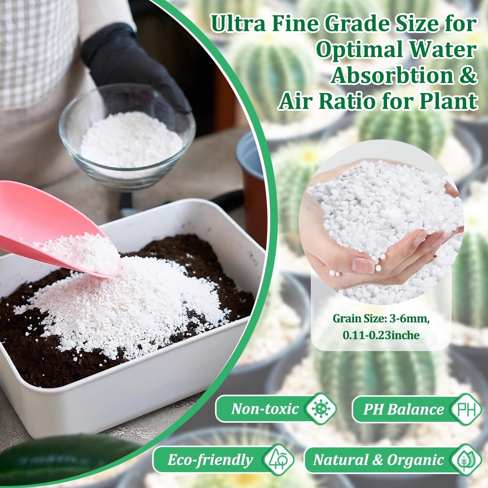 Legigo perlite resealable pouch keeps material dry for future gardening projects