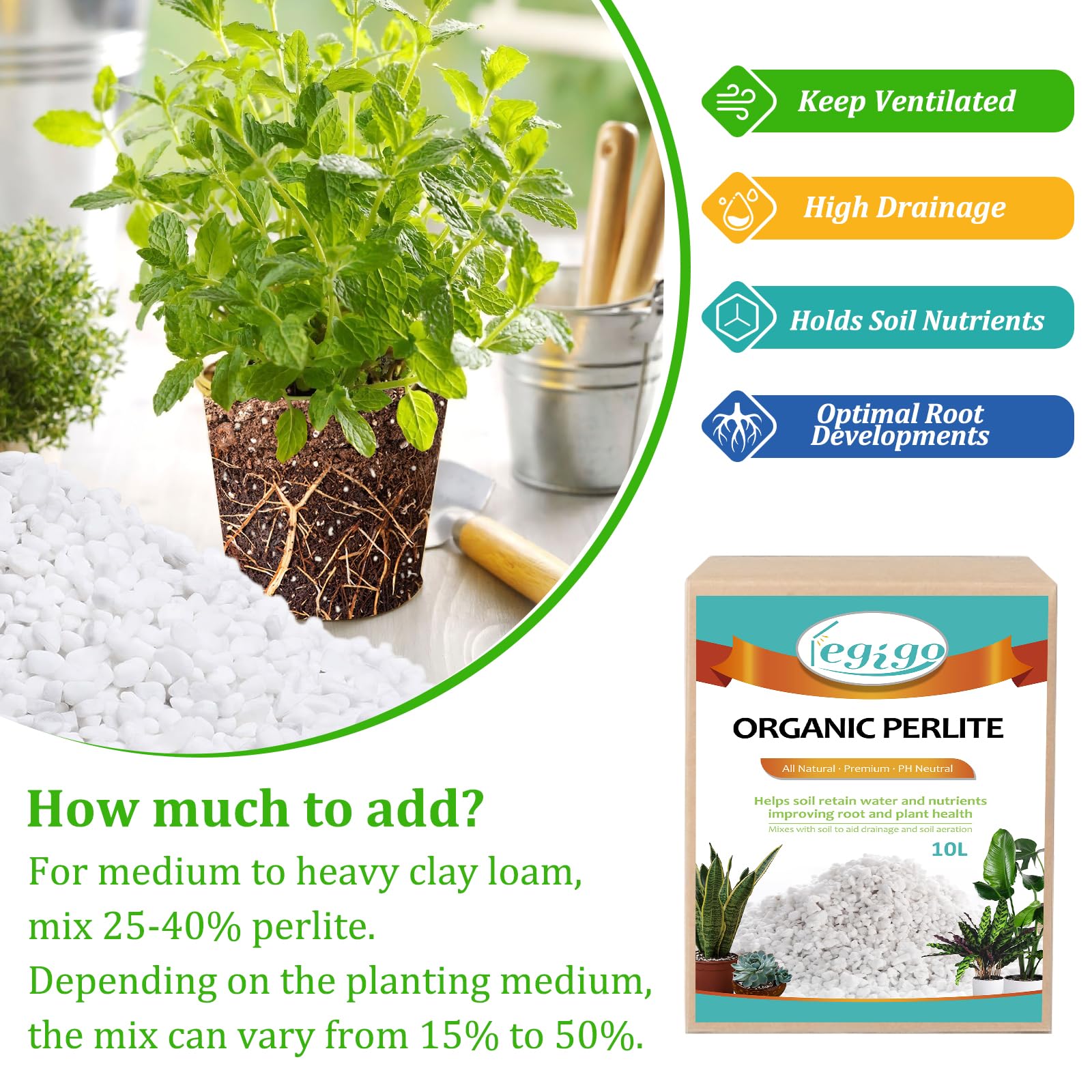Legigo perlite resealable packaging keeps contents dry