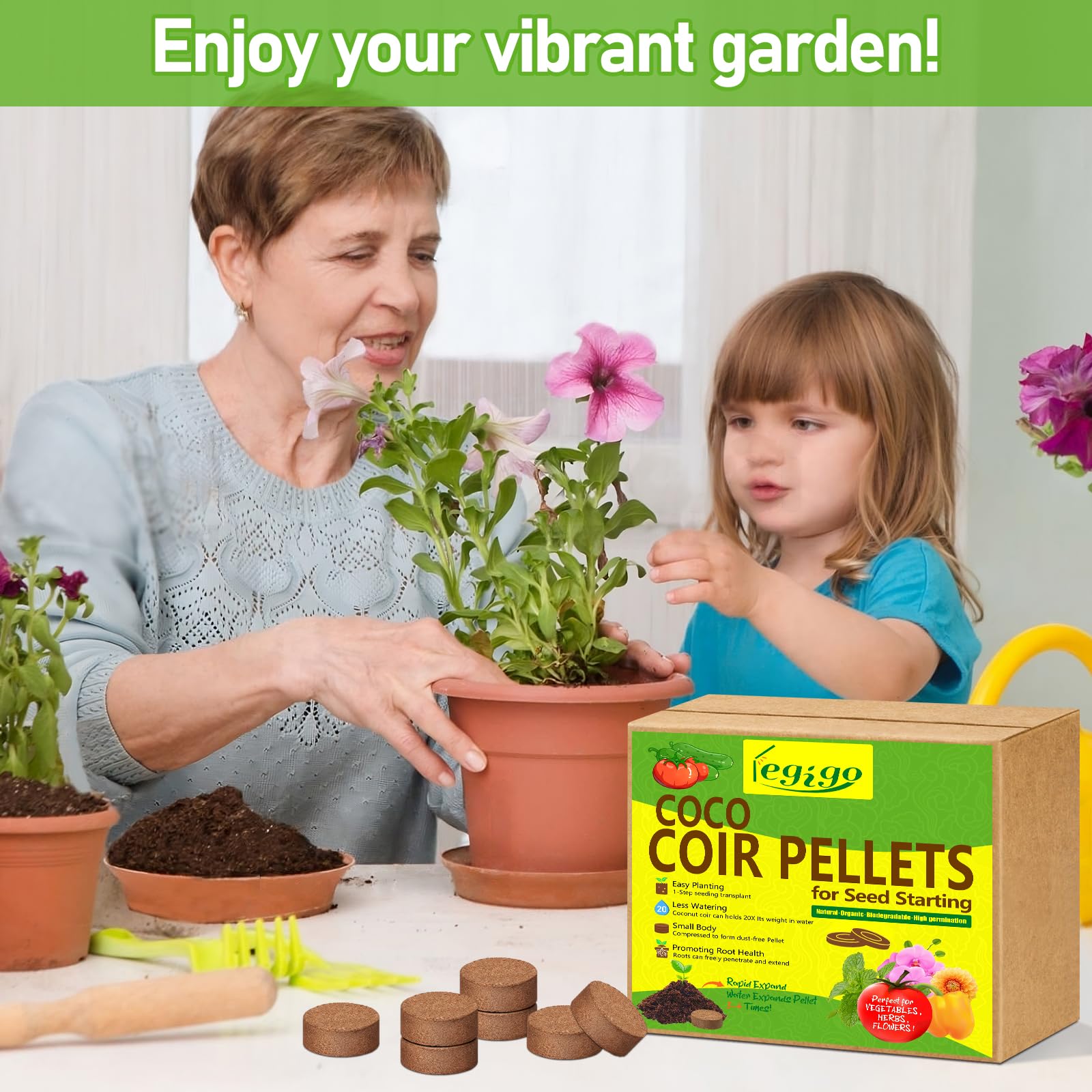 Legigo coco coir blocks as bedding after swelling for small pets or reptiles.