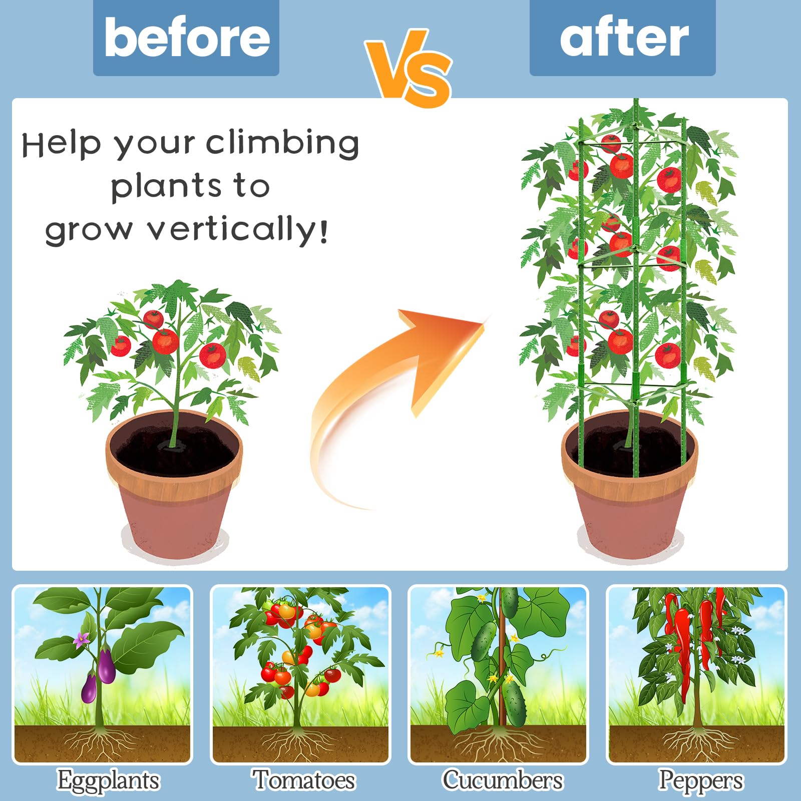 Legigo plant ties simplify securing vines as they grow.