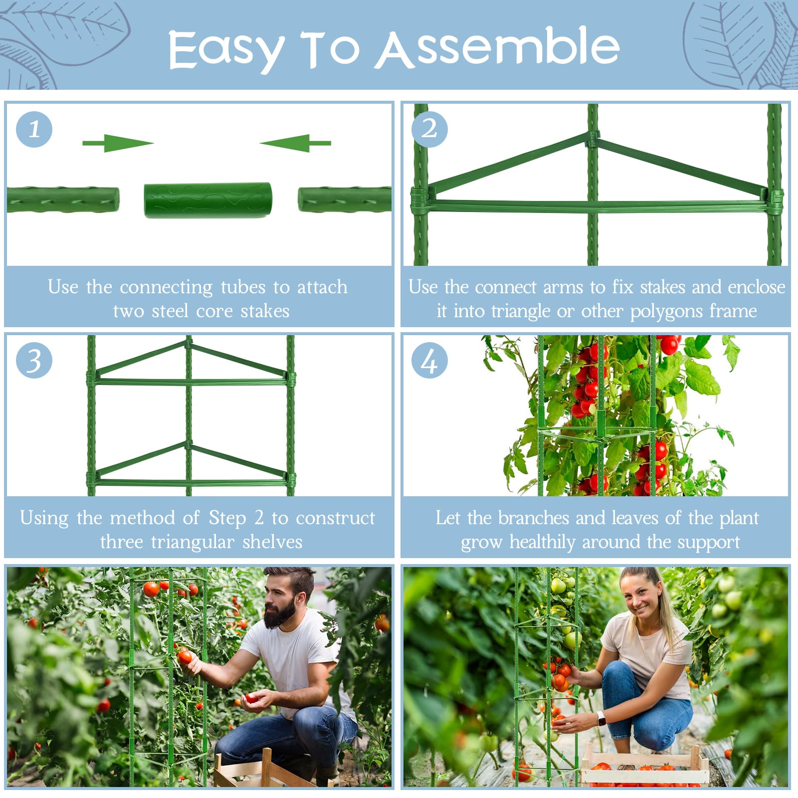 Legigo plastic steel-core stakes offer durable, long-lasting garden help.
