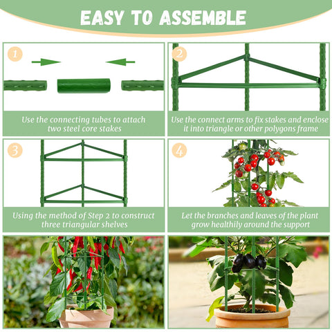Legigo plastic-steel core stakes offer durable garden structure