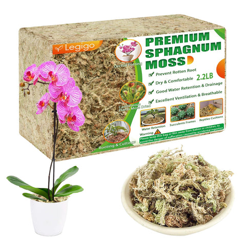 Legigo premium sphagnum moss packaging close-up highlighting easy storage.