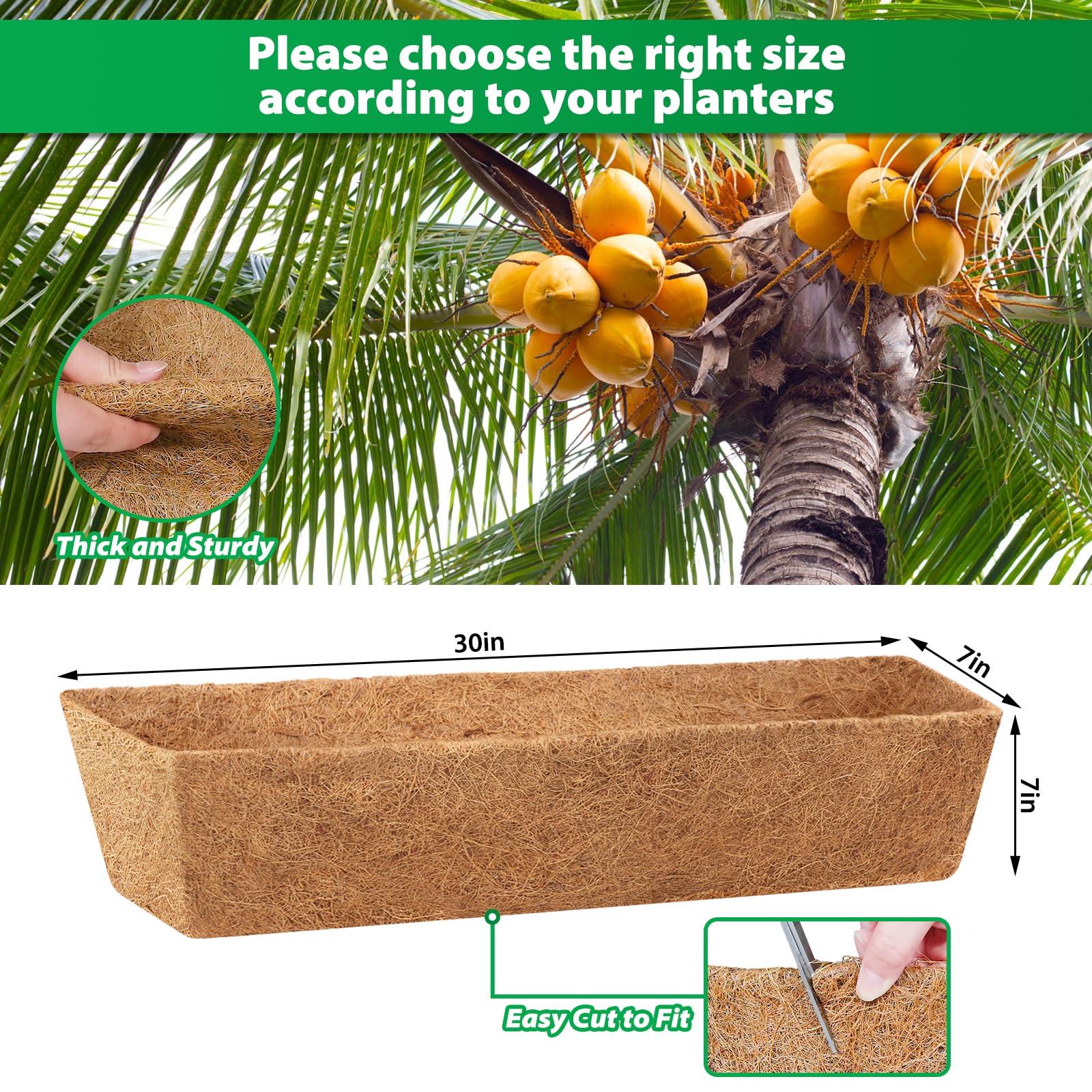 Legigo railing planter liner 30x7 ensures a snug square fit.