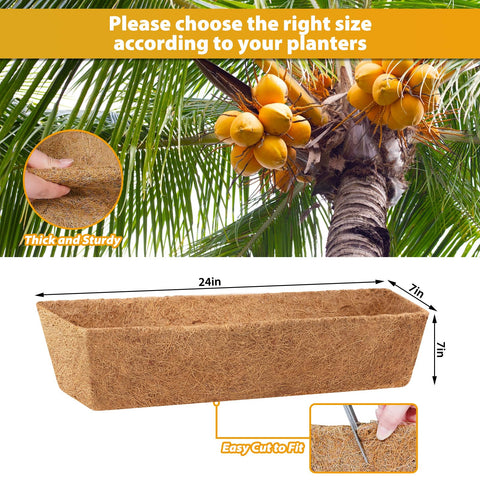 Legigo railing planter liner natural coir maintains moisture for sturdy plants
