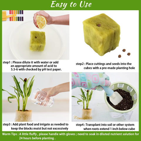 Legigo rockwool cubes for cuttings and cloning in hydroponics.
