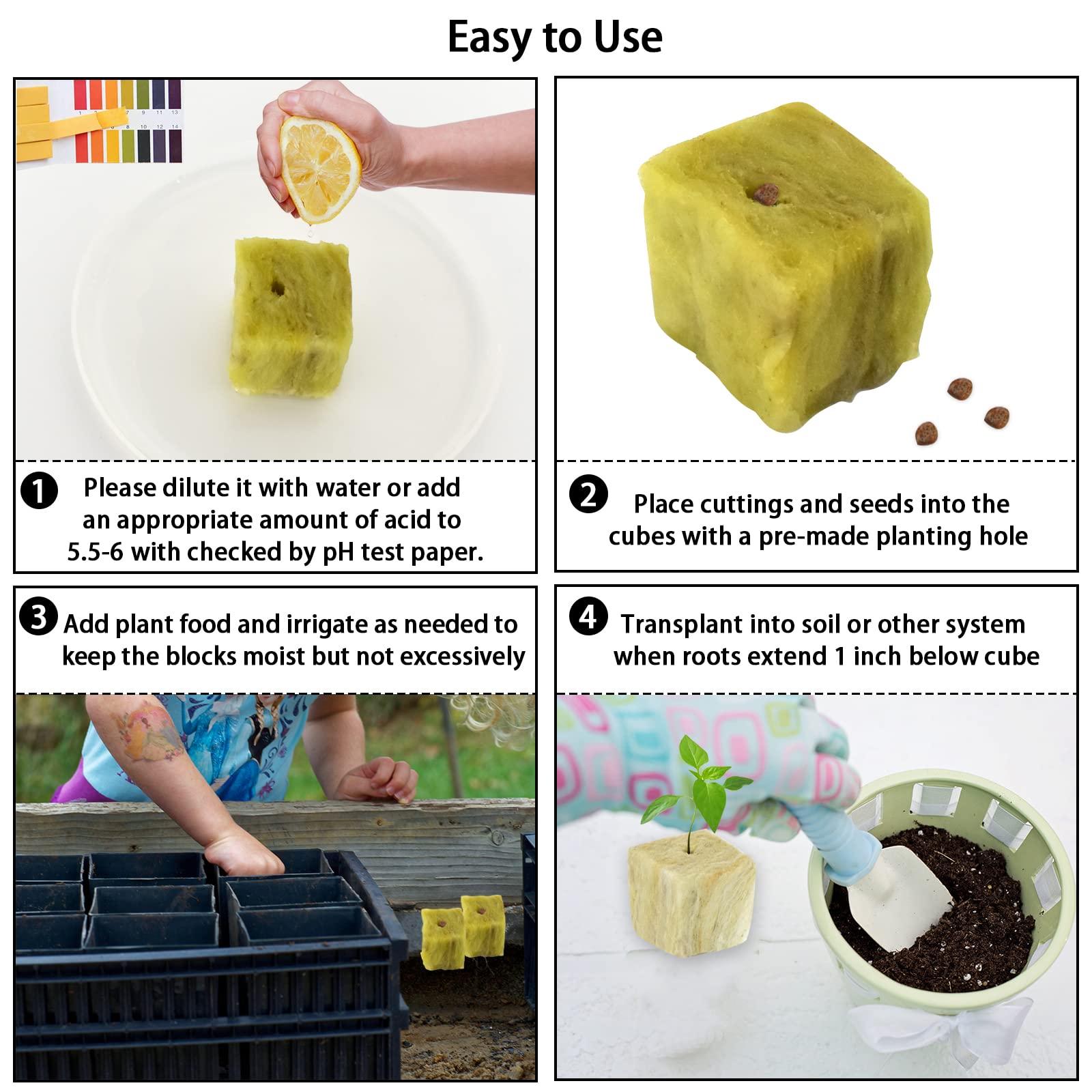 Legigo rockwool cubes moisture retention helps stable root environment.