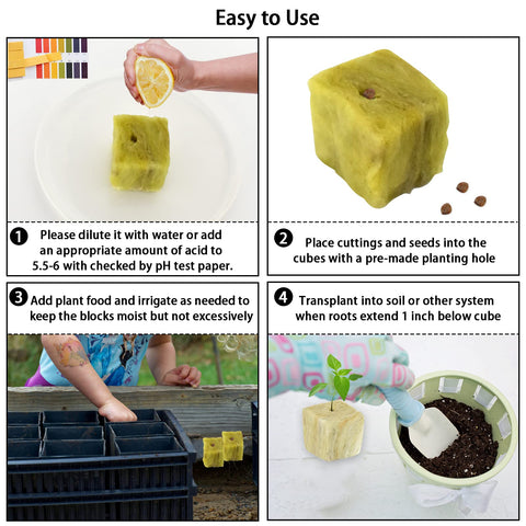 Legigo rockwool cubes moisture retention helps stable root environment.