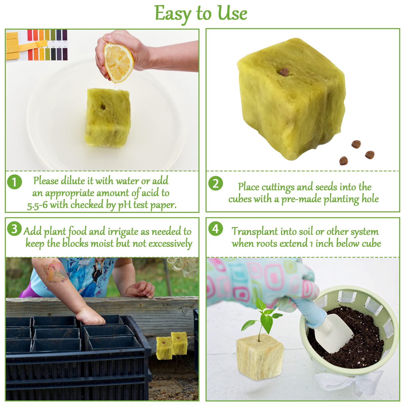 Legigo cubes with pre-cut holes simplify seed placement for cloning