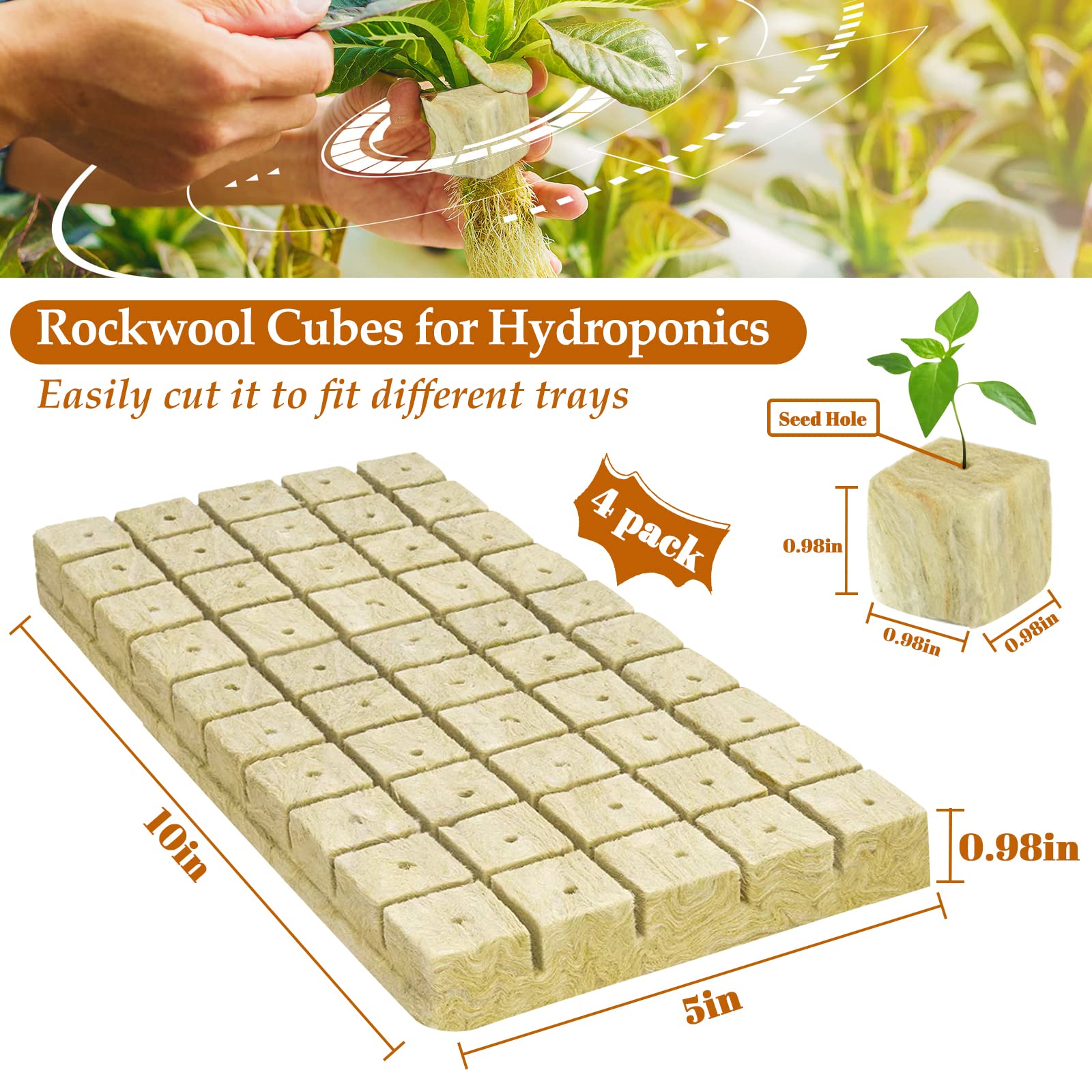 Legigo rockwool seed germination setup in hydroponics.