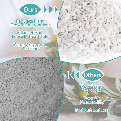 Legigo perlite supports root growth in indoor potted plants.