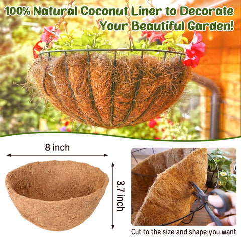 Legigo round coco liner placed in a basket ready for soil.