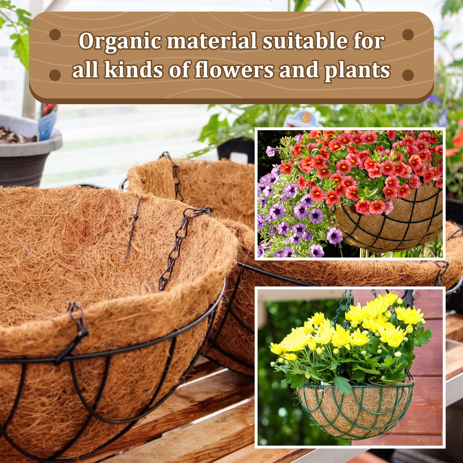 Legigo round liner thick and durable for long-lasting hanging baskets.