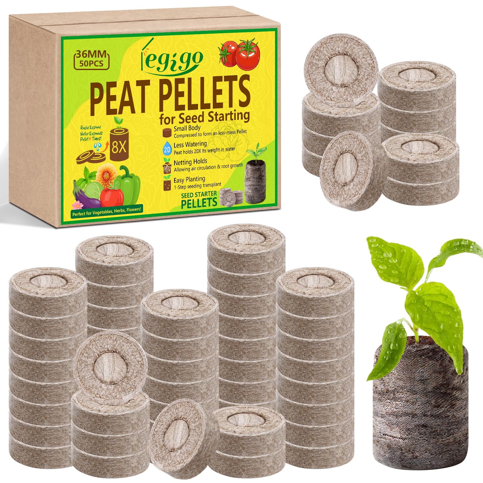  Legigo seed pellets packaging view showing convenient 200-count box for easy storage.