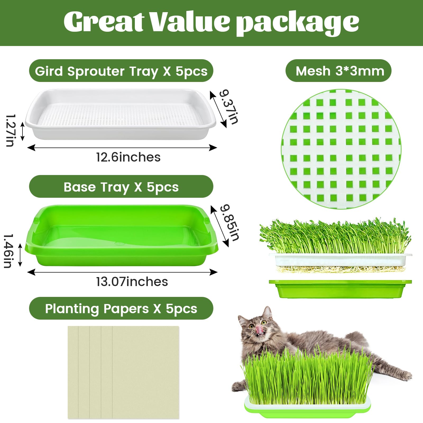 Legigo seed sprouter trays bottom tray ensures even moisture for steady sprouts.
