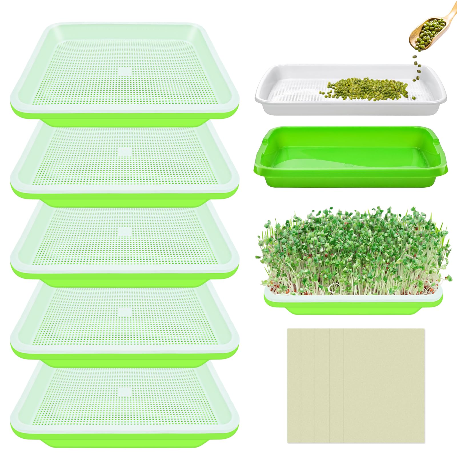Legigo seed sprouter trays inner tray promotes airflow for faster germination.