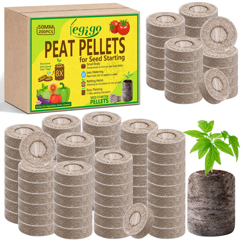 Legigo seed starter pellets 50mm before expansion, compact and easy to store