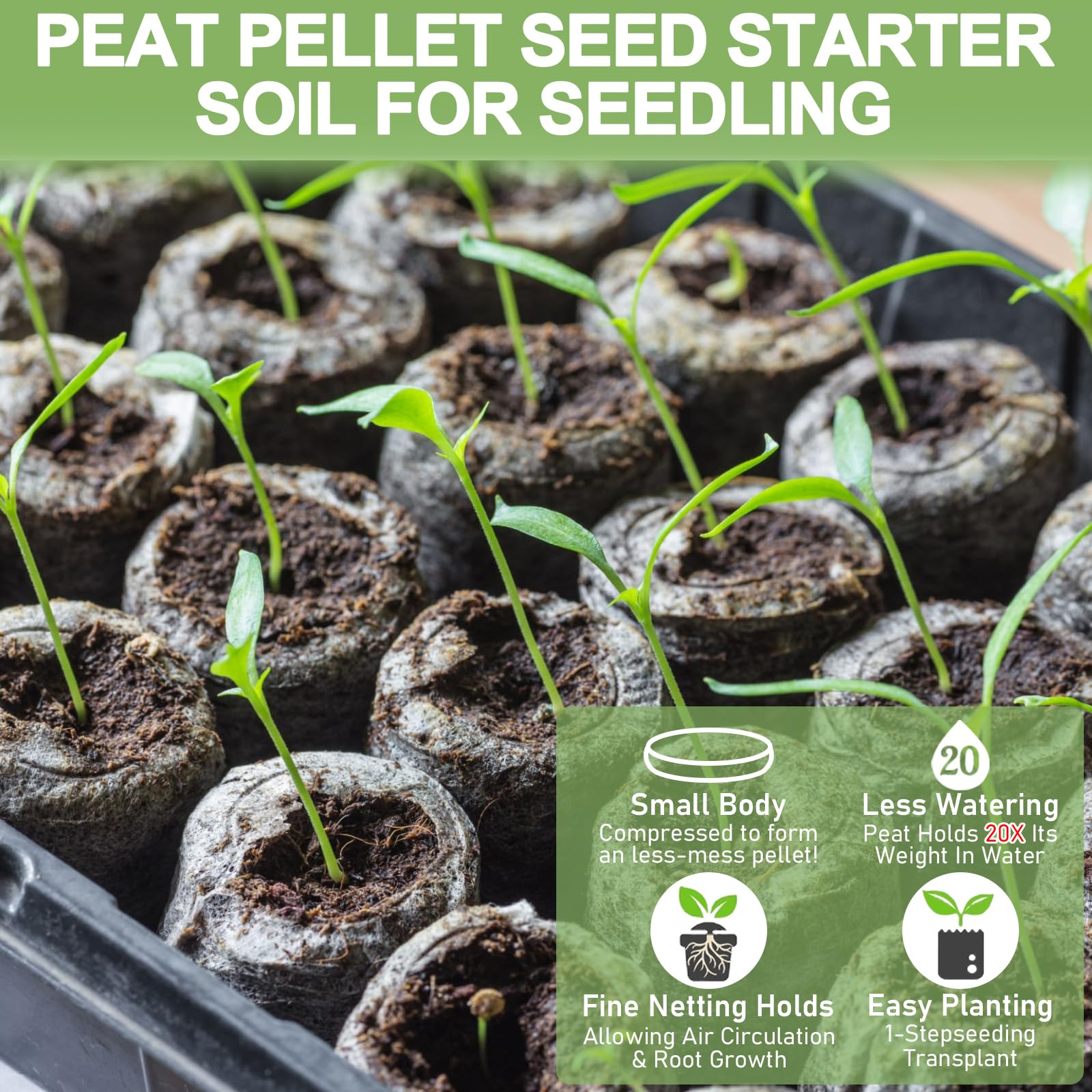Legigo seedling pellets ready-to-use plugs ideal for batch germination in seed trays.
