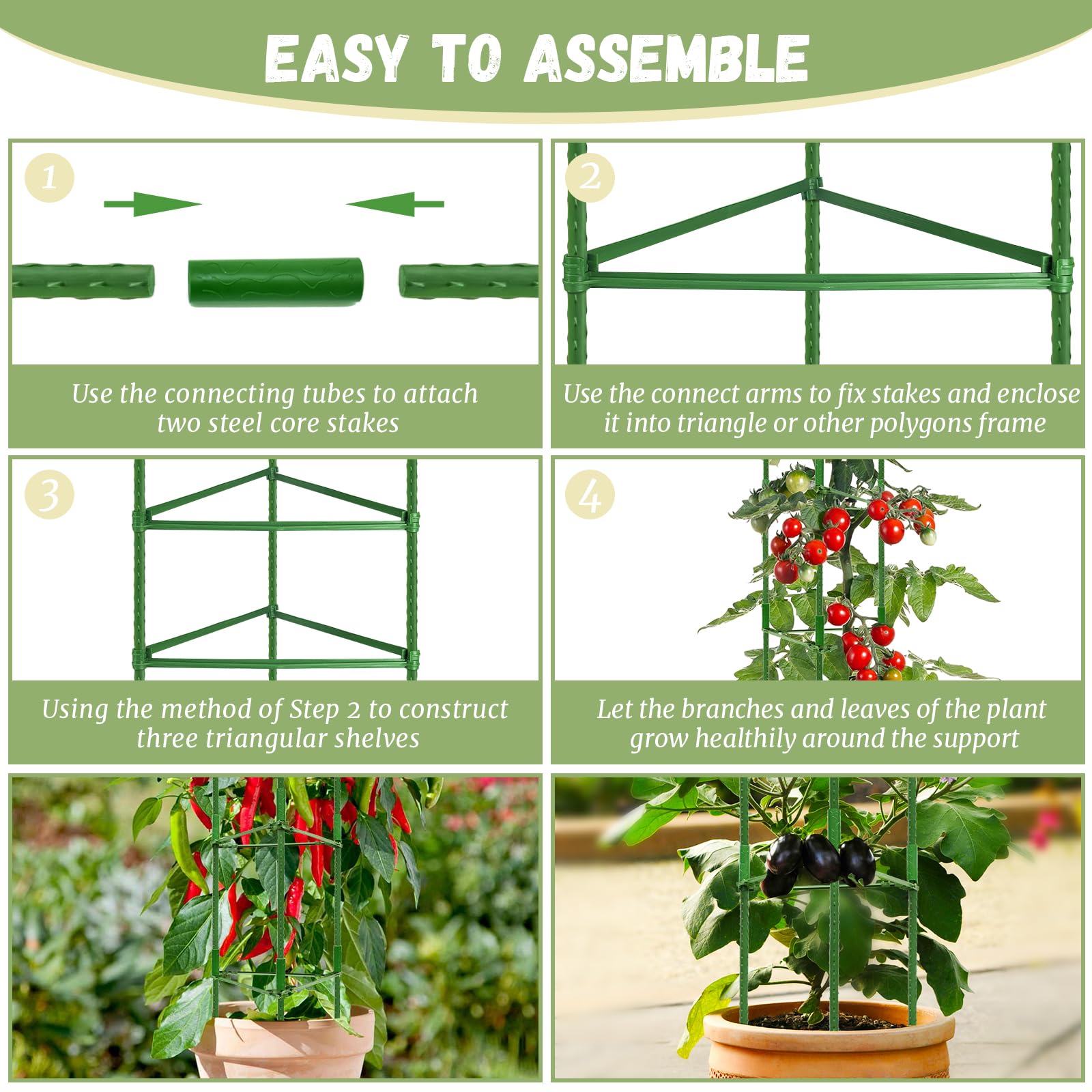 Legigo snap-on arms illustrate customizable shapes for trellis designs.