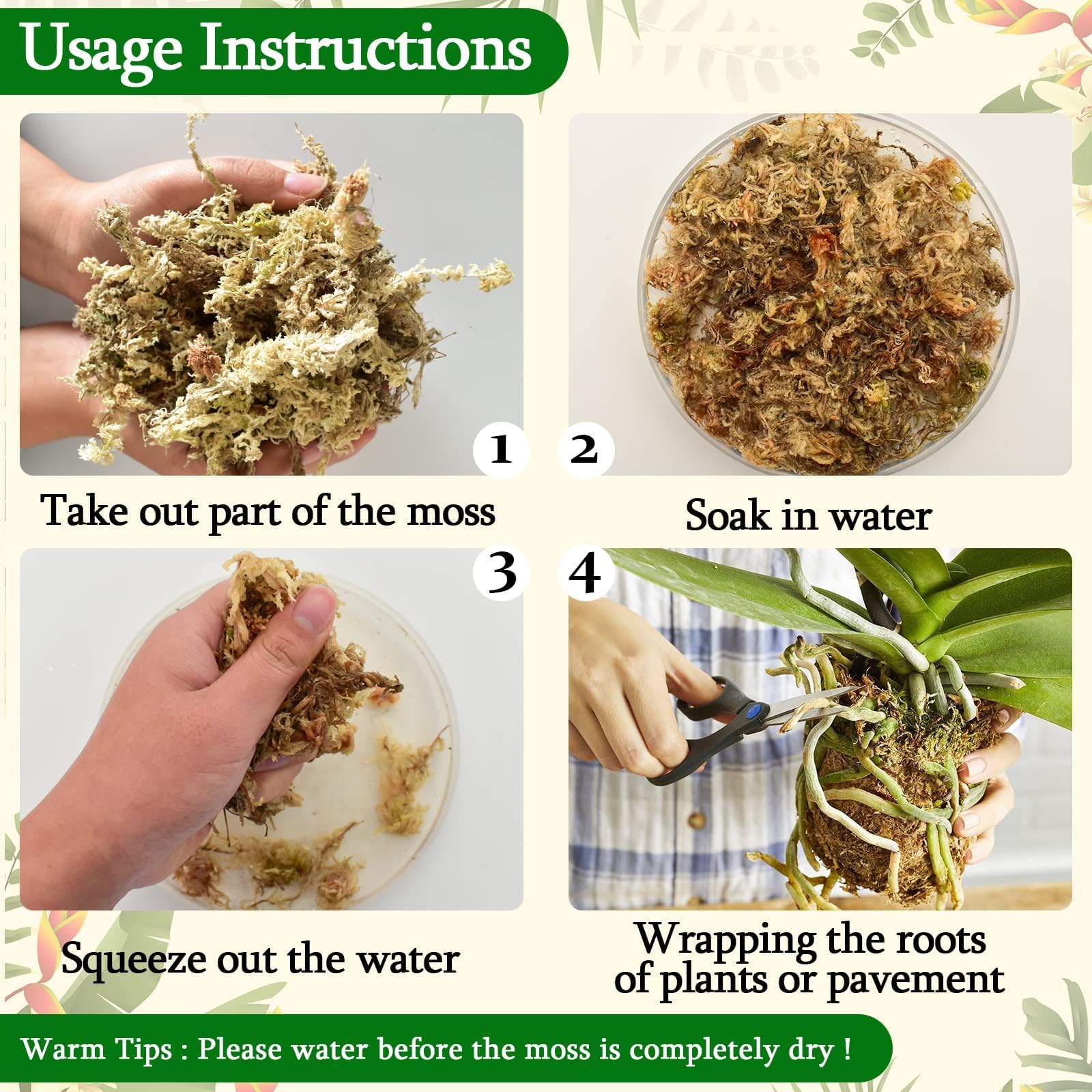 Legigo orchid moss for repotting orchids and carnivorous plants.