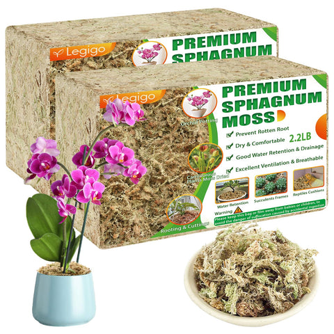 Legigo sphagnum moss packaging showing 80 qt bundle for easy storage and use.