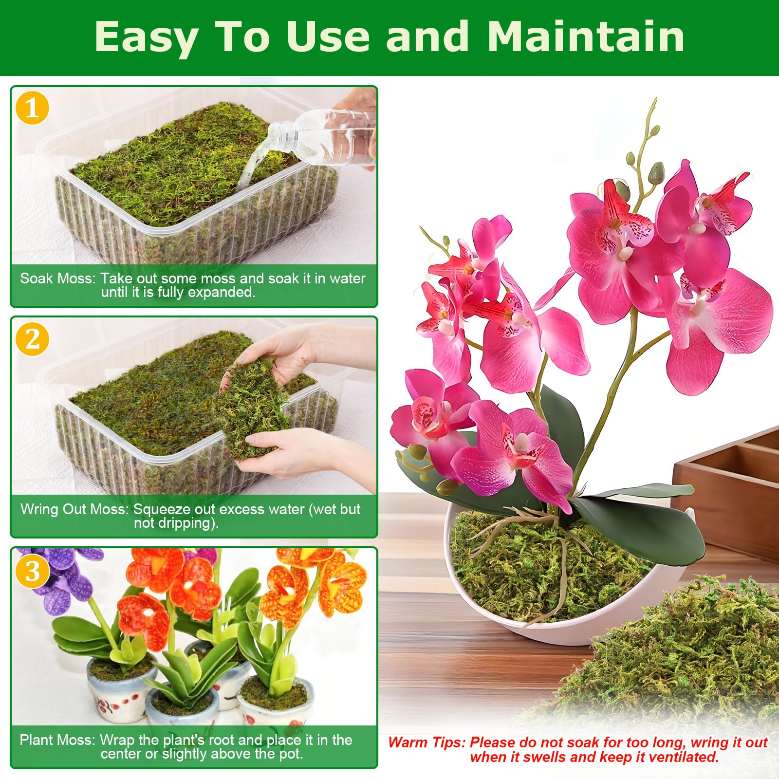 Legigo sphagnum moss water retention demonstrating moisture management